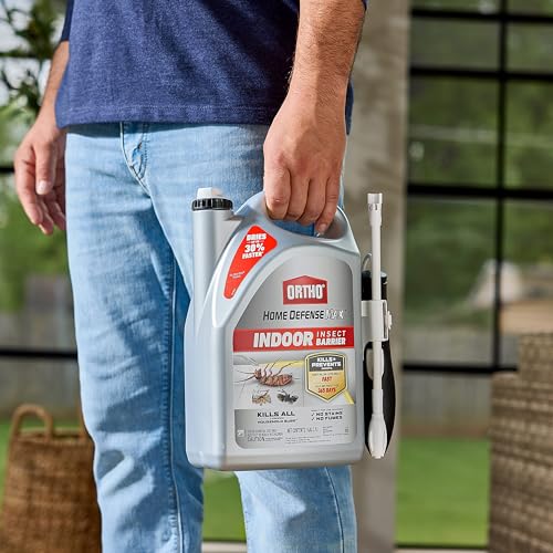 Ortho Home Defense Max Indoor Insect Barrier, Wand, 1 gal. | Ready-To-Use Home Bug Killer with Extended Reach Comfort Wand, Kills Ants, Roaches, Spiders, Fleas and Ticks