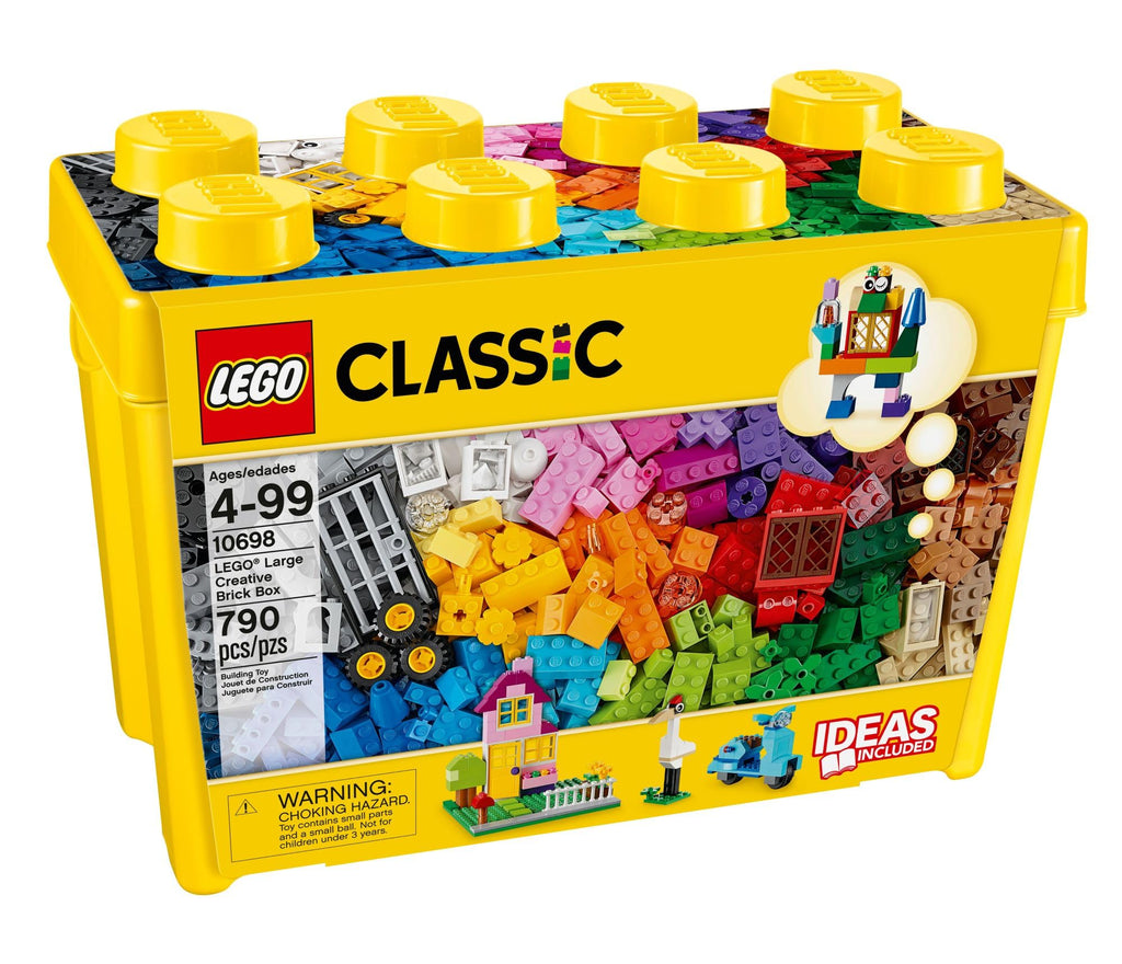 LEGO Classic Large Creative Brick Box 10698 | Building Toys for Boys & Girls, Ages 4-99, Develops Fine Motor Skills, W/ Storage Bin, 790 Pieces, Gift for Birthdays