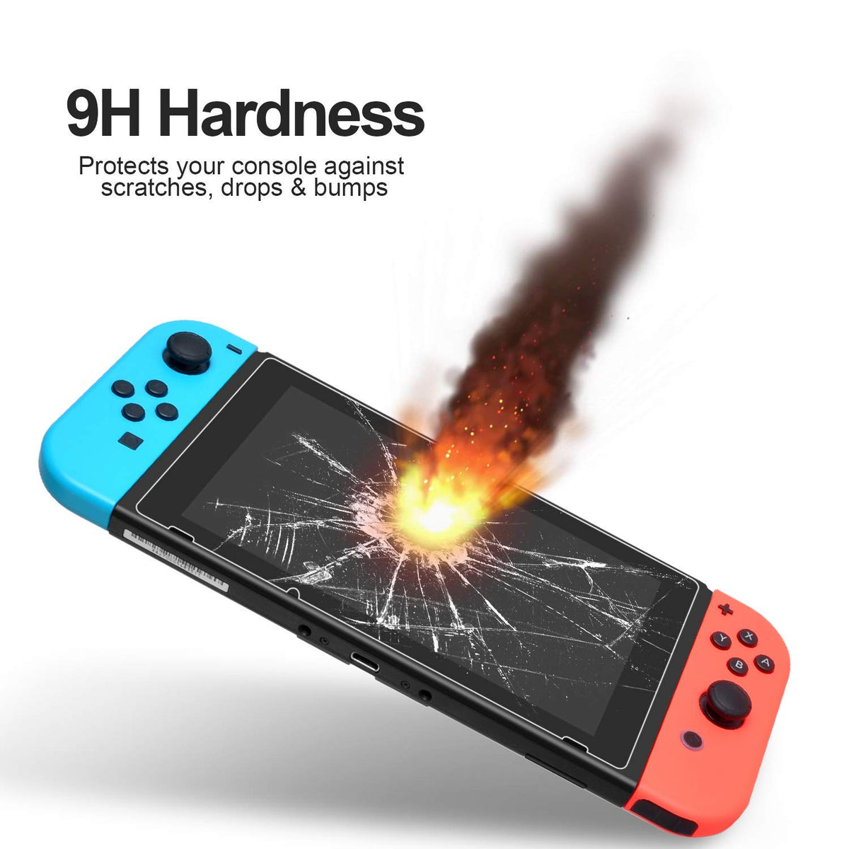 daydayup 3-Pack Tempered Glass Screen Protector for Nintendo Switch 1 2017 | 9H Scratch Resistance, 99.9% HD Clarity, Oleophobic Coating, 3DS Screen Protector, Fingerprint Resistant