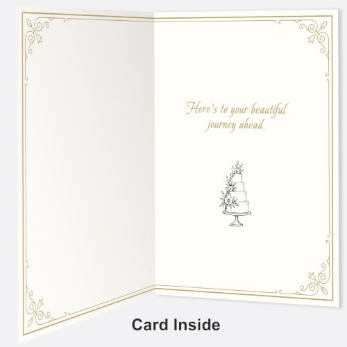 MQMRYeto Wedding Card,Engagement Card Gift for Bride Groom Couple Women Men | Bridal Shower Card for Husband Wife,Signature Congratulation Marriage Anniversary Cards Decor for Son Daughter,with Envelope