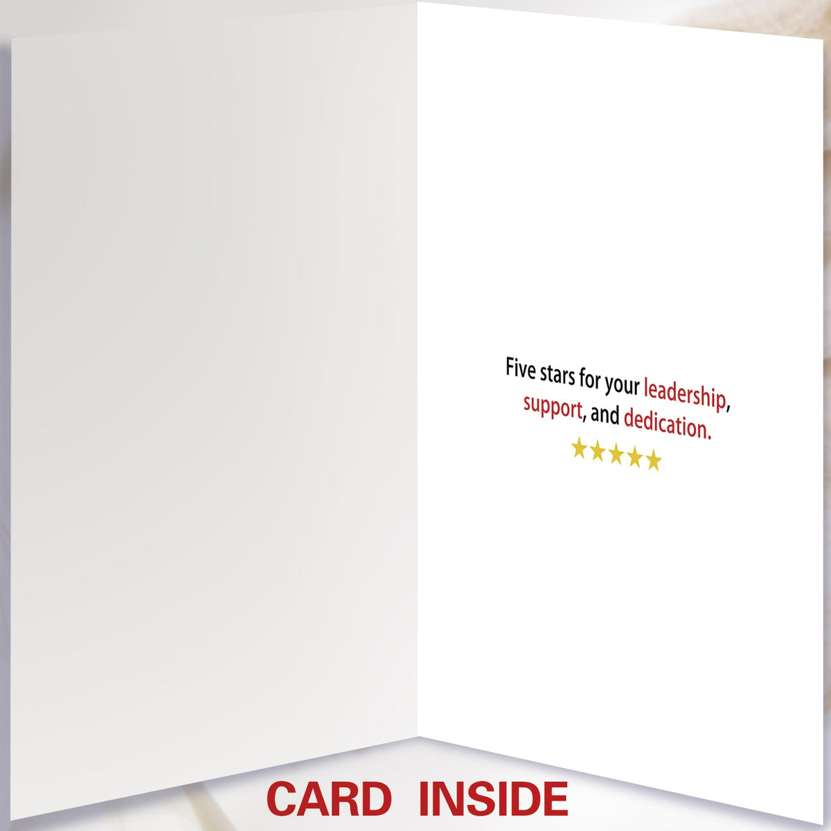 Zyulin Boss Day Card, Happy Boss's Day Card Gifts for Men Women | Thank You Boss Day Card with 5-Star Leader Message, Funny Boss Appreciation Card from Employees