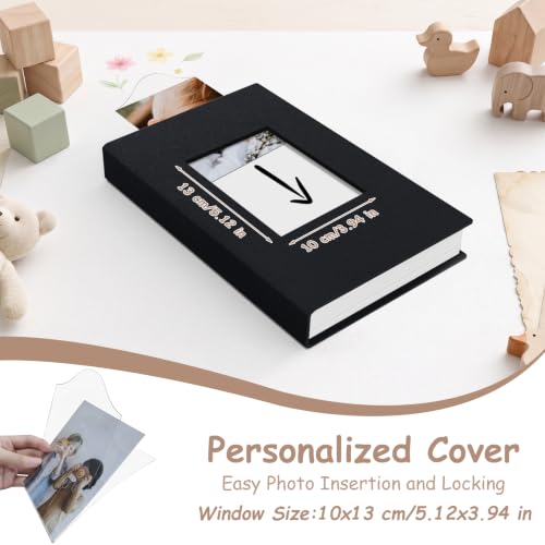 Popotop Photo Album 4x6-300 Photos Linen Cover Photo Books with 300 Horizontal Pockets,Slip-in Picture Albums for Family Wedding Anniversary Baby Vacation Pictures