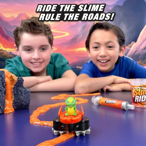 Slime Riders Motorized Rechargeable Toy Car Slime Race Track Builder Kit | The Original Slime Rider - Draco The Dragon