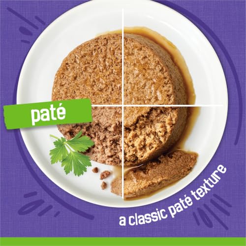 Purina Friskies Pate Wet Cat Food Variety, Seafood & Chicken, (40) 5.5 oz | Moist cat food with real seafood or chicken, smooth easy-to-chew pate texture, 40-count variety pack to stock up