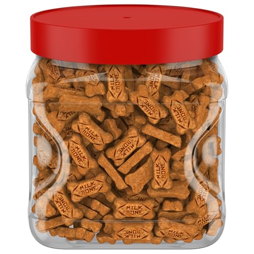 Milk-Bone Soft & Chewy Mini's Dog Training Treats, 18 oz Canister | Made with real chicken breast, small dog treats for training and rewarding, 18% protein, fortified with vitamins and minerals