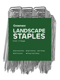 GROWNEER 100 Pack Landscape Staples 6 inch Galvanized Steel Garden Stakes | 11 Gauge Ground Stakes for Weed Barrier Fabric, Artificial Turf, Sod, Drip Irrigation Tubing, Stable U Shape Yard Staples