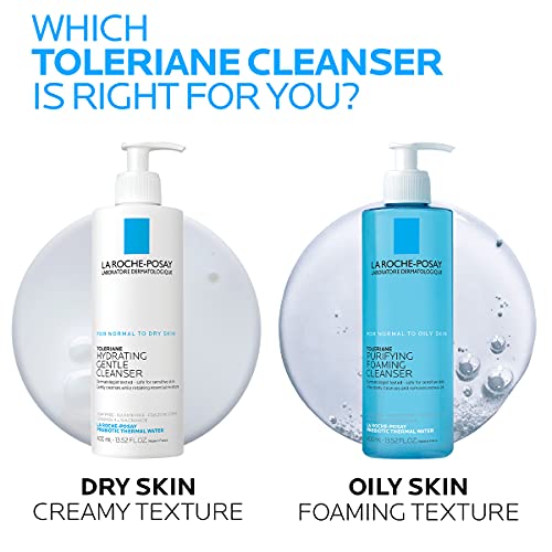 La Roche-Posay Toleriane Purifying Foaming Facial Cleanser with Niacinamide | Oil free face wash for sensitive skin with niacinamide and ceramides. Pore cleanser that won’t dry out skin and is soap free.