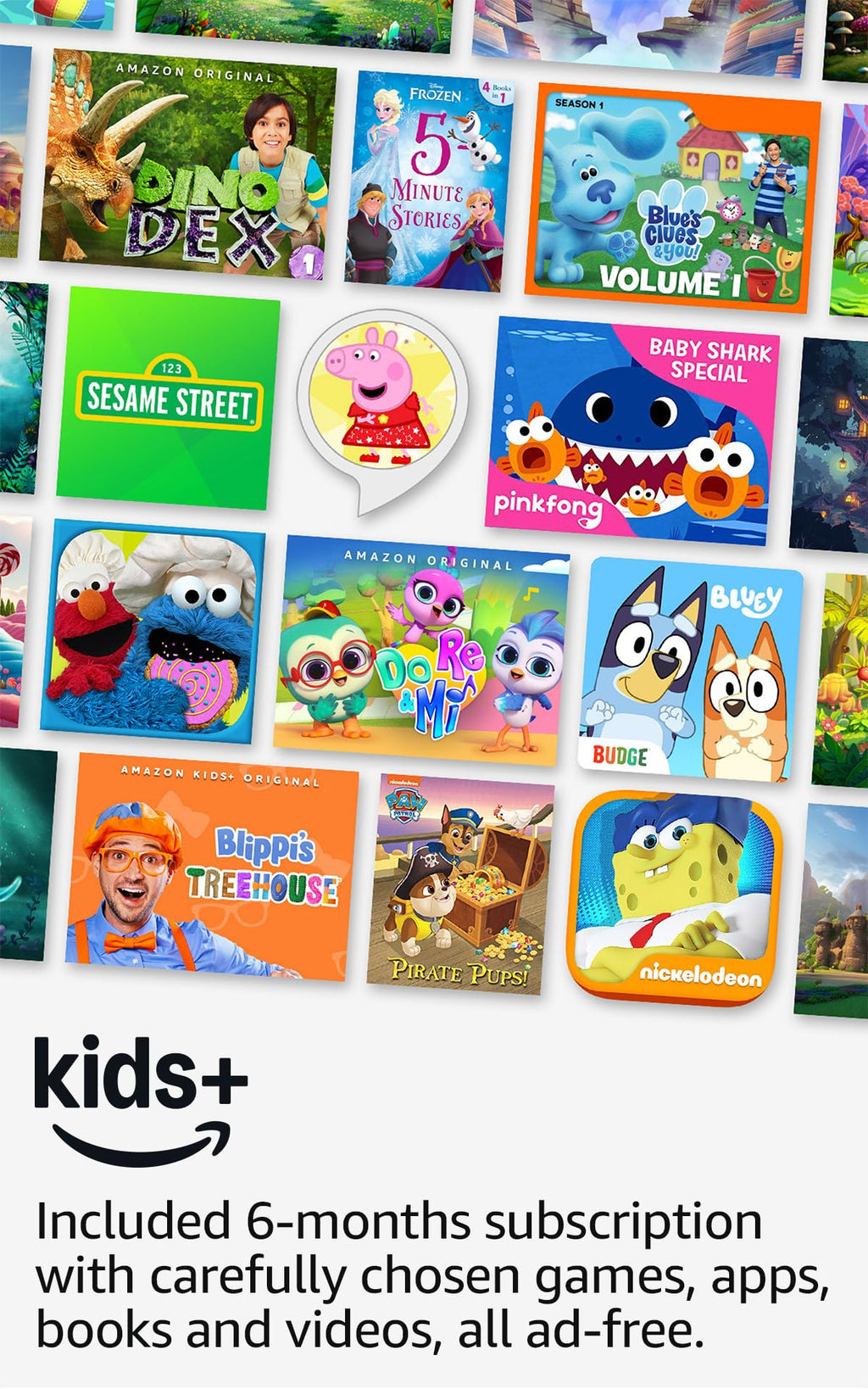 Amazon Fire 7 Kids tablet, ages 3-7. Top-selling 7" kids tablet on Amazon. Includes ad-free and exclusive content, easy parental controls, 10-hr battery, 16 GB, Blue