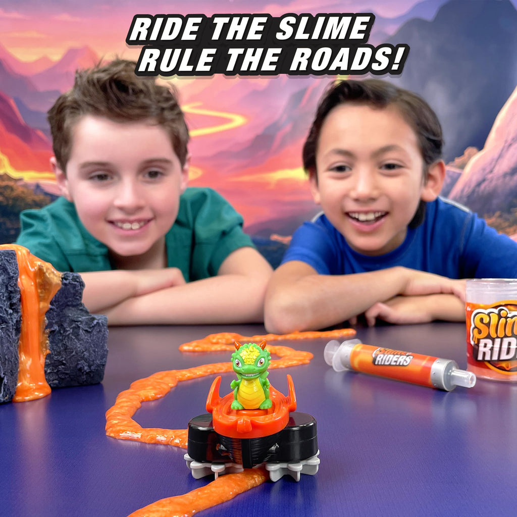 Slime Riders Motorized Rechargeable Toy Car Slime Race Track Builder Kit | The Original Slime Rider - Draco The Dragon