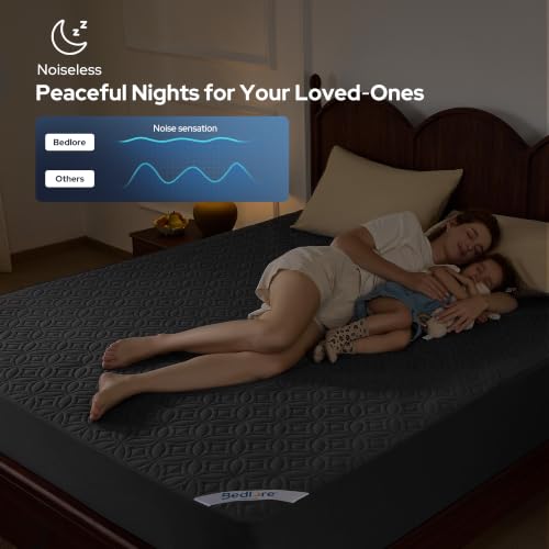 BEDLORE Waterproof Mattress Protector, Queen Size Mattress Pad Noiseless | Deep Pockets Fit 6"-18" Mattresses, Soft Breathable Dirt-proof Bed Mattress Cover Washable for Home, Bedroom, Hotel (Gray)