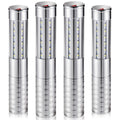 Civaner 4 Pcs LED Bottle Service Lights Nightclubs, Silver White Light | Handheld,Rechargeable,Adjustable Light Mode,Matching Charger,Flashing Light Signs For Birthday Wedding Party