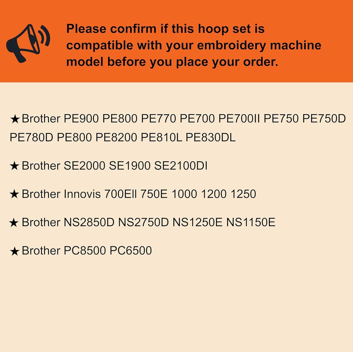 Sew Tech 4pcs Embroidery Hoop for Brother, 1x2.5 4x4 5x7 5x12in Frame Set | Fits PE900 SE2000 PE800 PE780D PE770 PE700 SE2100 SE1950 SE1900 NS1250E NS2850D Brother; Baby Lock Bloom Accord Ellure
