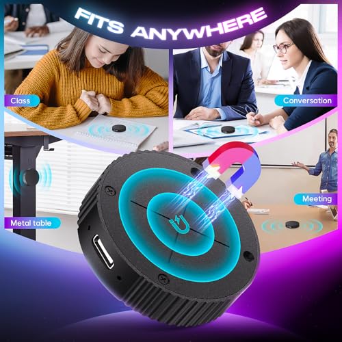 72GB (9800 Hour) Magnetic Voice Activated Recorder Device - Lymorvex Voice Recorder AI-Intelligent Noise Reduction, Portable Audio Recorder for Lectures/Interviews/Meetings