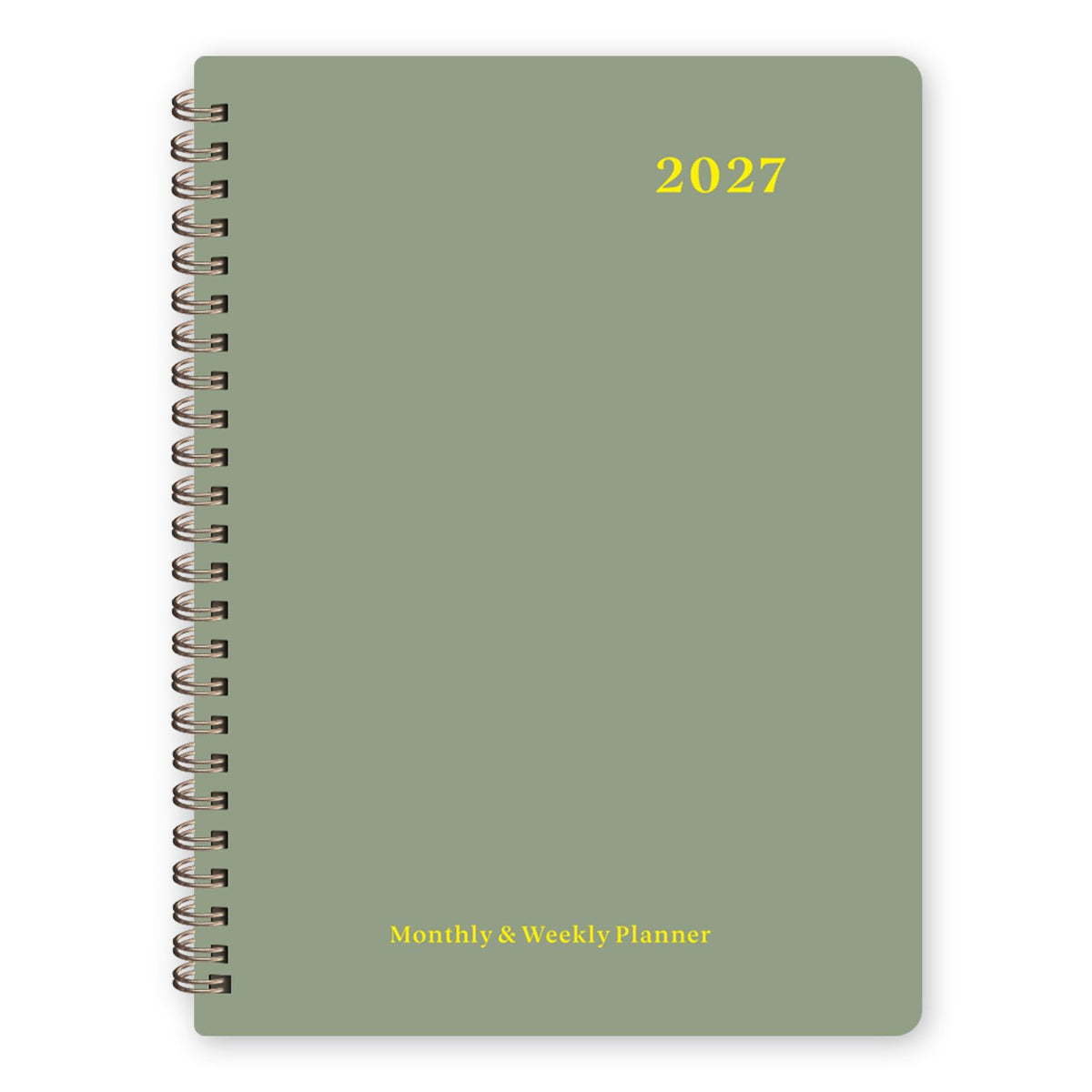 2027 Planner, Weekly and Monthly Calendar Planner Book, 12 Month Agenda, A5 | January 2027 - December 2027, Hardcover, Spiral Bound, Inner Pocket, Home School and Office Supplies, Yearly Planning