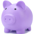 H&W Mini Piggy Bank, Plastic Coin Bank, Unbreakable Money Banks, Cute Piggy Banks for Kids, First Money Box, Best Birthday Gifts Home Decoration（Purple）