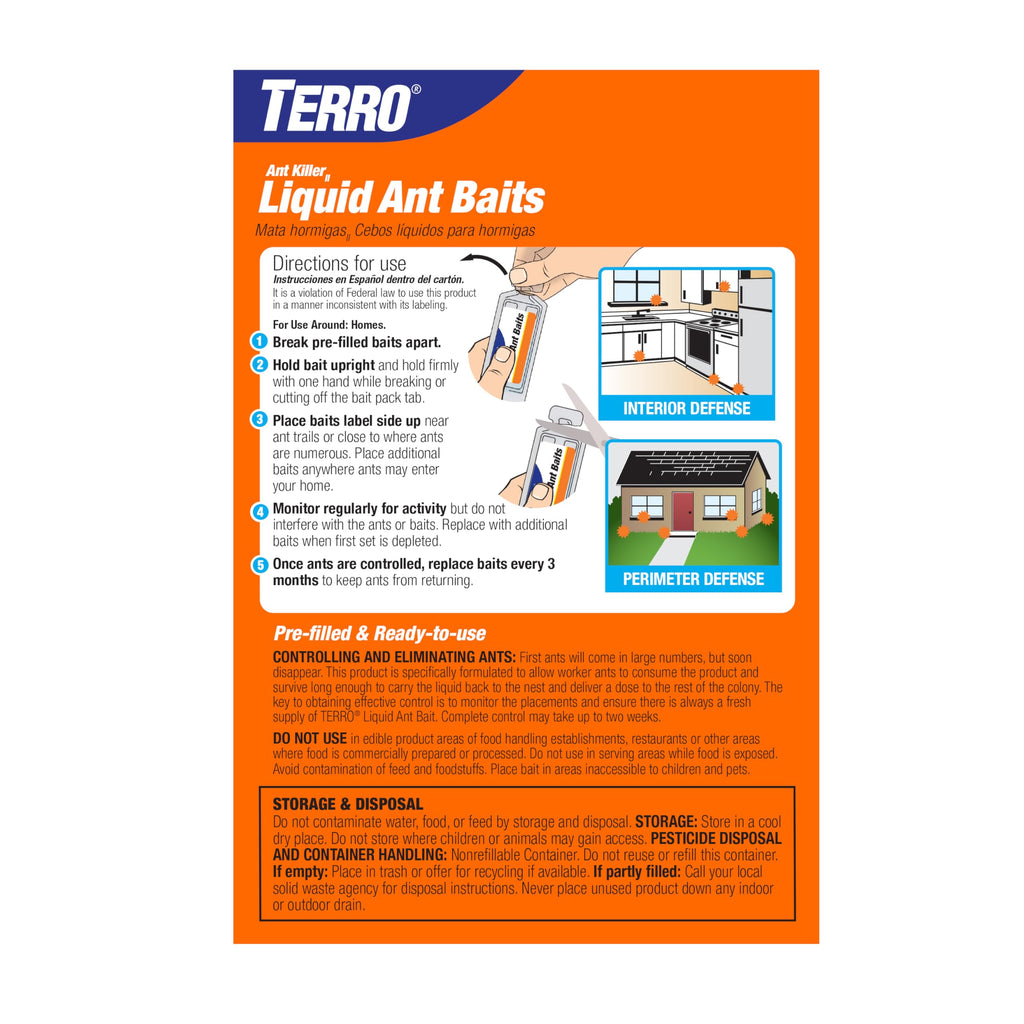 TERRO Liquid Ant Killer Bait Stations, 12-Pack, Indoor Ant Traps, T300B | Borax Formula, Kills the Queen & the Entire Colony, Liquid Ant Baits Indoor, Kills Household Ants, Indoor Use