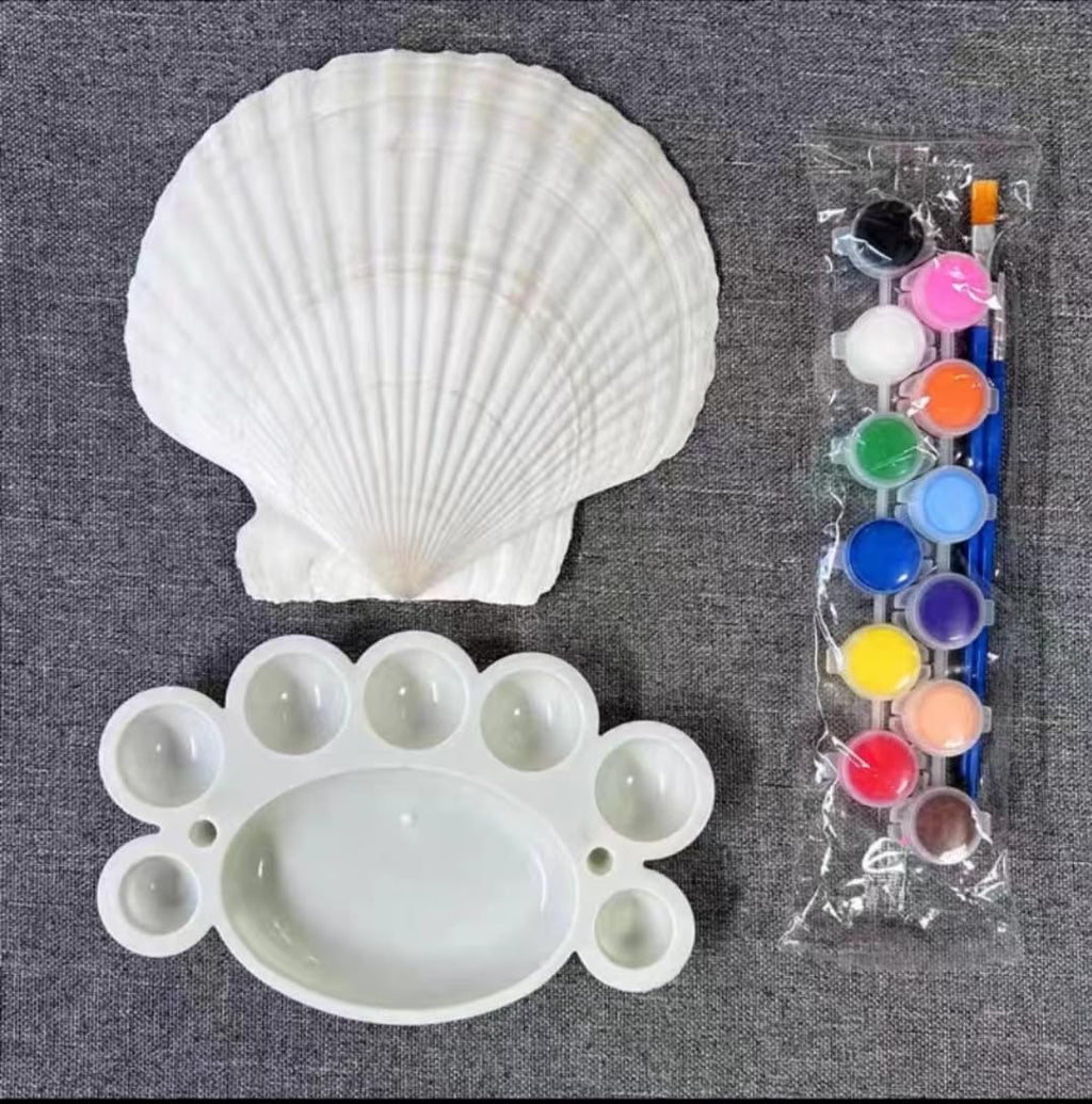SEAJIAYI 10 PCS Large Scallop Shells 4-5 inch Natural White Scallop Shells from Sea Beach for DIY Craft Decor