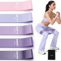Resistance Bands for Working Out, 5-Pack Loop Exercise Bands for Home Gym | Elastic Stretch Bands For Strength Training, Pilates, Yoga, Physical Therapy, Leg Glute Arm Exercises, Women Men