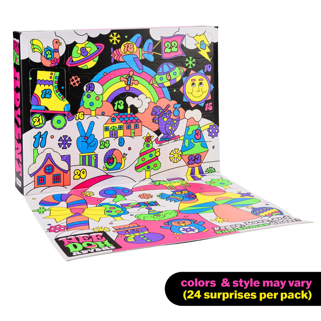 Schylling NeeDoh Squishmas Advent Calendar (Pack of 1) | Christmas Countdown with 24 Mini Squeeze Toys
