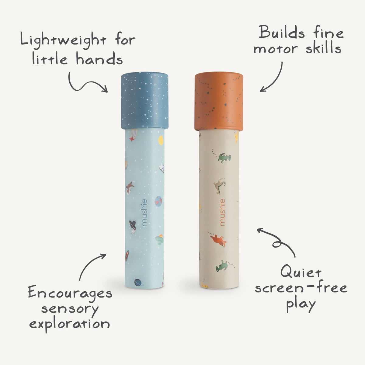 mushie Kaleidoscope 2-Pack (Floral Combo) | Toys for Kids 3 Years+