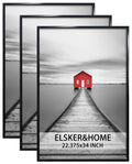 ELSKER&HOME 22.375 x 34 Poster Frame 3 Pack, Black | 22.375x34 Picture Frame for Horizontal or Vertical Wall Mounting, Sturdy and Scratch-proof