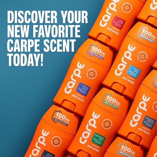 Carpe 100-Hour Antiperspirant Deodorant, Mountain Breeze - 2 Pack | Dermatologist Tested - 100 Hr Sweat & Odor Control - Free from Baking Soda & Parabens - Clinical Strength Deodorant - 2 Pack