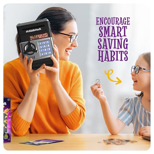 Piggy Bank for Kids - Electronic Money Saving Box w/Code- ATM Safe - Toy Coin Bank - Gifts for Boys Toys for Age 3, 4, 5, 6, 7, 8, 9 - Birthday Gifts for 8, 9, 10, 11, 12