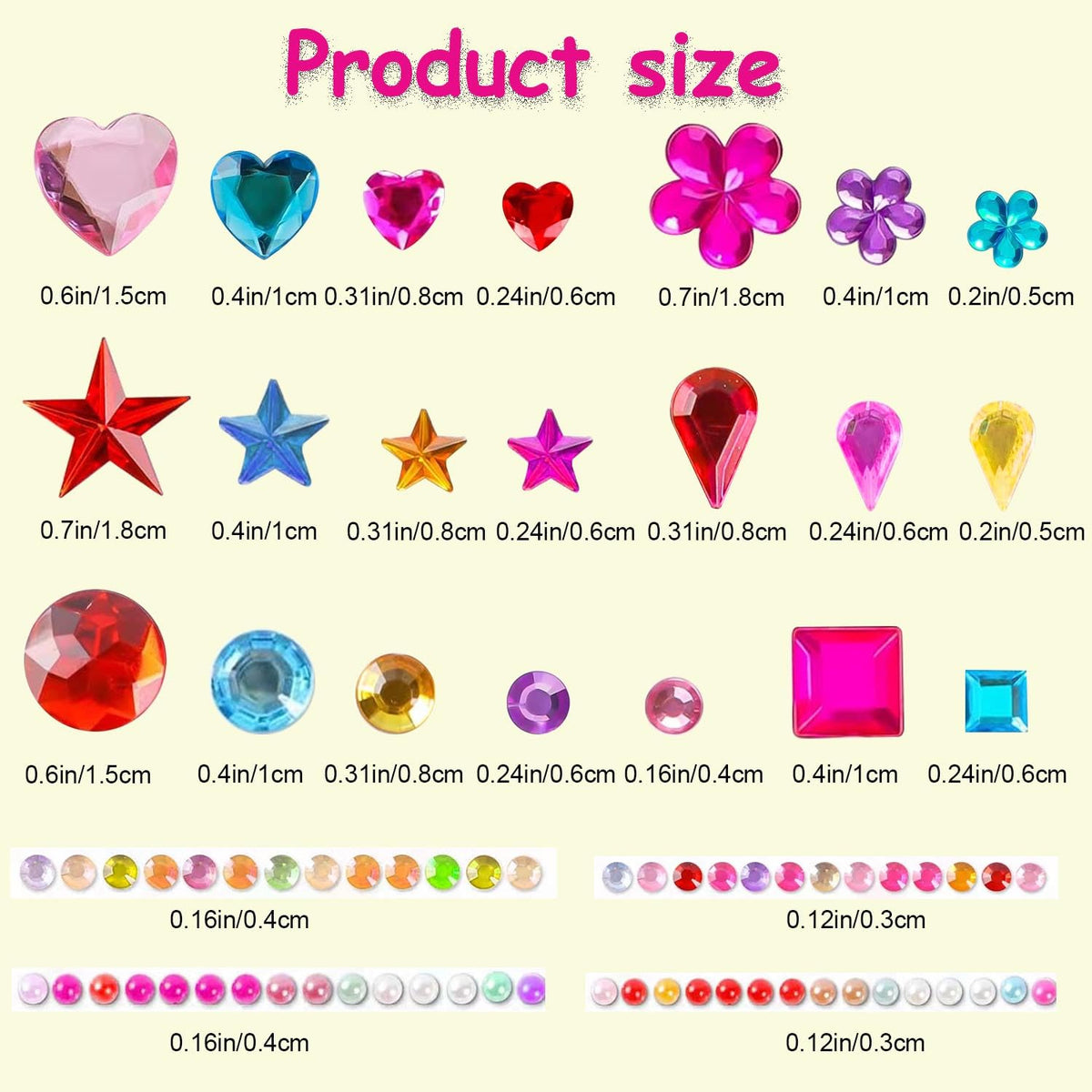 EODIEBN 3228pcs Gems Stickers, Self Adhesive Rhinestone Jewel Gems | Acrylic Gems DIY Craft Decorative Diamond Stickers, Assorted Shapes Jewels Rhinestones Sticker, Gem Sticker Crafts Set