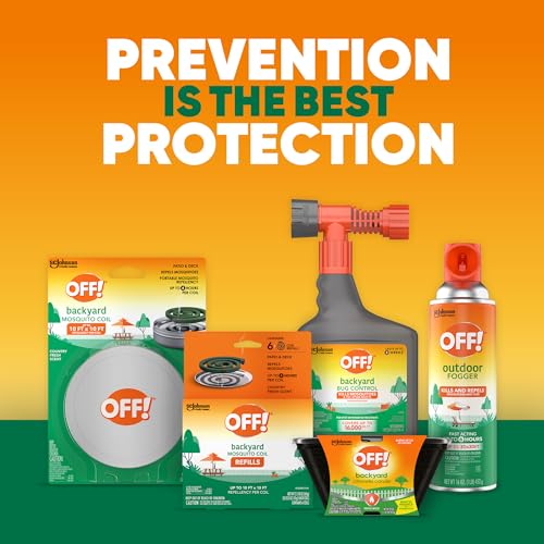OFF! Backyard Citronella Outdoor Candle, 8 oz (2-Pack) | Reduces the Presence of Mosquitoes and Insects, Up to 30 Hour Burn Time Per Candle, Patio and Backyard Use, Ambient Glow