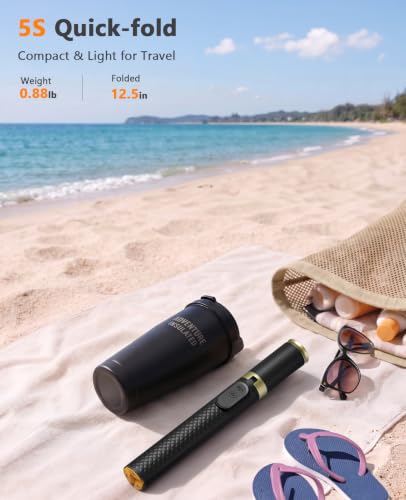 Tripod for iPhone, Selfie Stick with Remote, Stable & Durable Phone Tripod | Portable Travel Cell Phone Stand, Extendable All-in-1 Tripod for Video Recording Compatible with iPhone Android