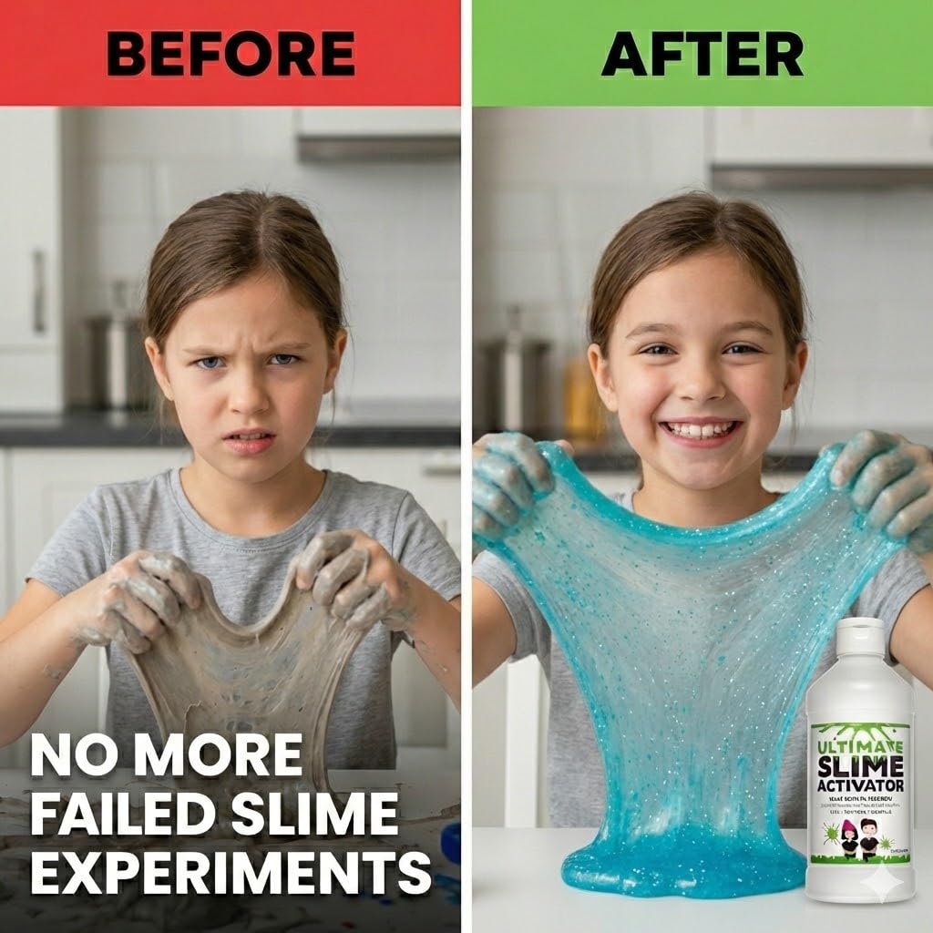 Ultimate Science Slime Activator 16oz - Easy-to-Use, Washable, Stretchy Borax Solution - Works with All Glue Types, Elmer's, White, Clear & Craft Kits