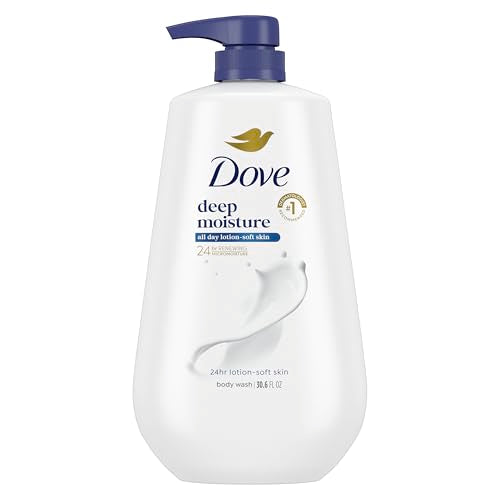 Dove Deep Moisture Body Wash, 30.6 oz Pump, Sulfate Free | Dove Deep Moisture Body Wash hydrates dry skin for 24 hours with a sulfate-free formula and MicroMoisture technology.