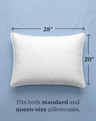 Beckham Hotel Collection Bed Pillows Standard/Queen Size Set of 2 | Original Soft Down Alternative Pillow for Sleeping, Soft Support for Back, Stomach or Side Sleepers