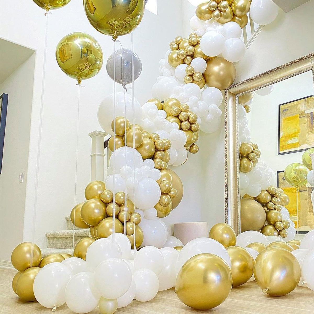 PartyWoo Gold Balloons 50pcs Gold Latex Helium Balloons 12 Inch | Birthday Wedding Anniversary Baby Shower Graduation Bachelorette Retirement Party Decorations Gold-G101