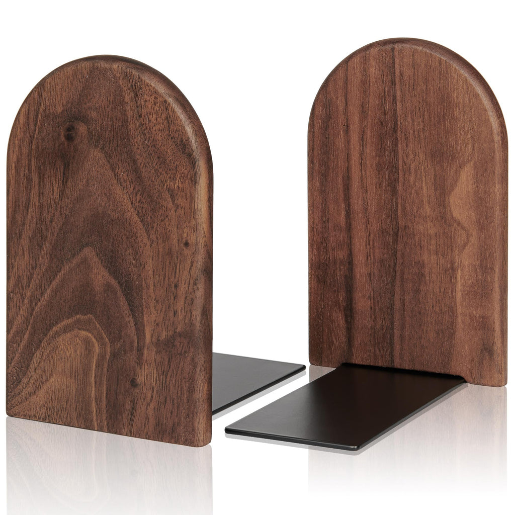 Book Ends,1 Pair Bookends Wood Book Ends Universal Economy Bookend | Book Stoppers for Heavy Duty Books, CD, File, Video Games