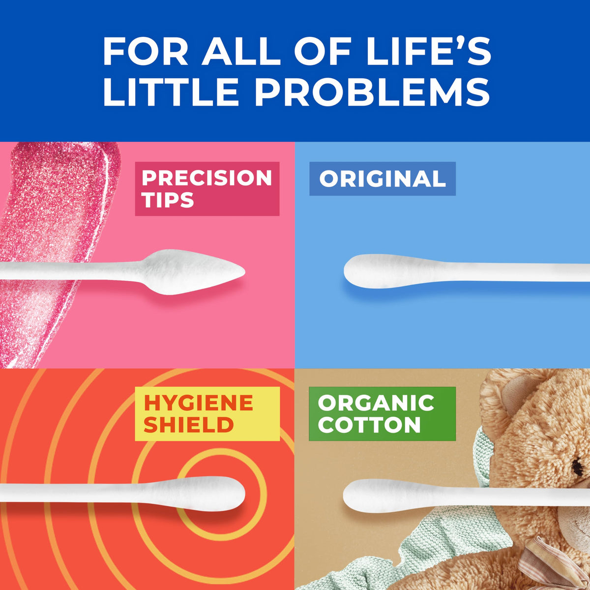 Q-tips Cotton Swabs For Hygiene and Beauty Care Original Cotton Swab Made With 100% Cotton 750 Count