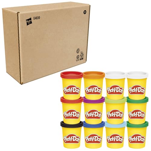 Play-Doh Jewel Colors Bulk 12-Pack of 4-Ounce Cans | Back to School, Prizes & Party Favors, Kids Arts & Crafts, Preschool Toys, Ages 2+ (Amazon Exclusive)