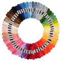 70 Skeins Embroidery Thread Friendship Bracelet String Floss Kit Yarn | Rainbow Thin Threads for Beginners, Cross Stitch, Sewing, Needlepoint, Crochet Craft, Patterns for Hair Wrap & Shirt Lanyard