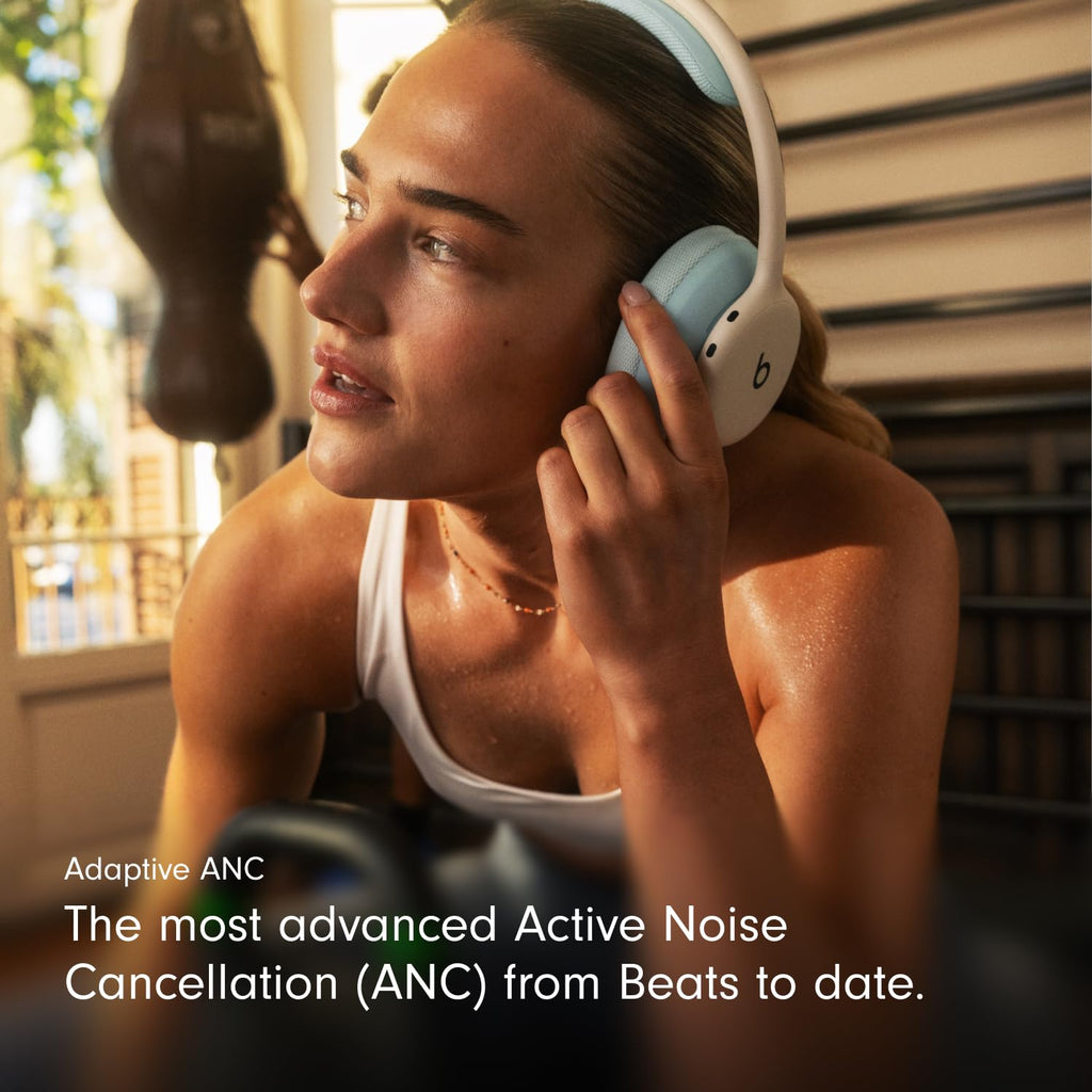 Beats 360 — Over-Ear Headphones with Interchangeable Cushions, Sweat & Water Resistance and Noise Cancellation — Cloud with Cloud Performance Knit Cushions