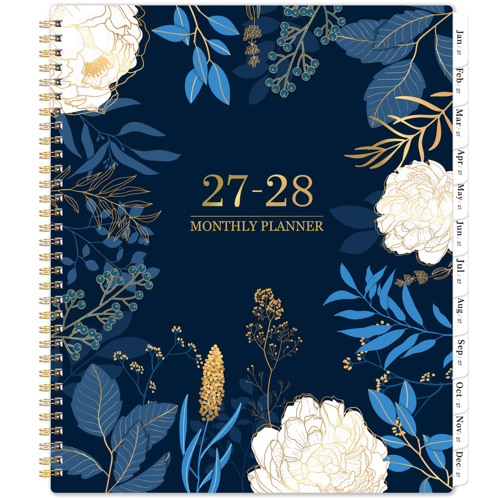 2027-2028 Monthly Planner - 2 Year Monthly Planner/Calendar 2027-2028, Jan 2027 - Dec 2028, 11" x 9", 24 Monthly Planner with Tabs, Back Pocket, Holidays, Twin-Wire Binding, Note Pages