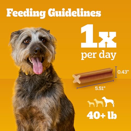 Pedigree Dentastix Large Breed Dental Dog Treats, Variety, 51 Count | Original Chicken, Beef, and Fresh flavors, reduces plaque and tartar buildup, cleans teeth, freshens breath, for dogs 40+ lbs
