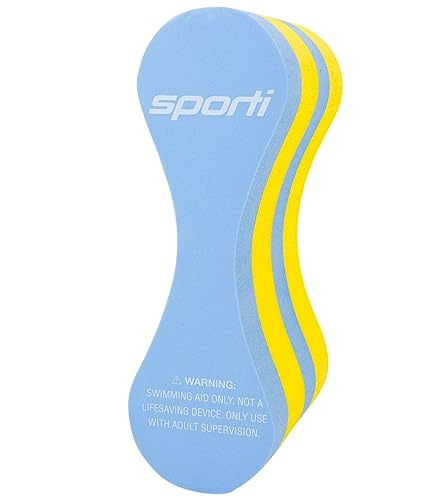 Sporti Junior Swim Training Pull Buoy Leg Float, Swim Lesson Equipments | 8.75 x 3 x 4.5 In, Kids Swim Training Aid, Closed-cell EVA Foam, Stroke Drill Float, Lap Lesson Tool, Swimming Accessories