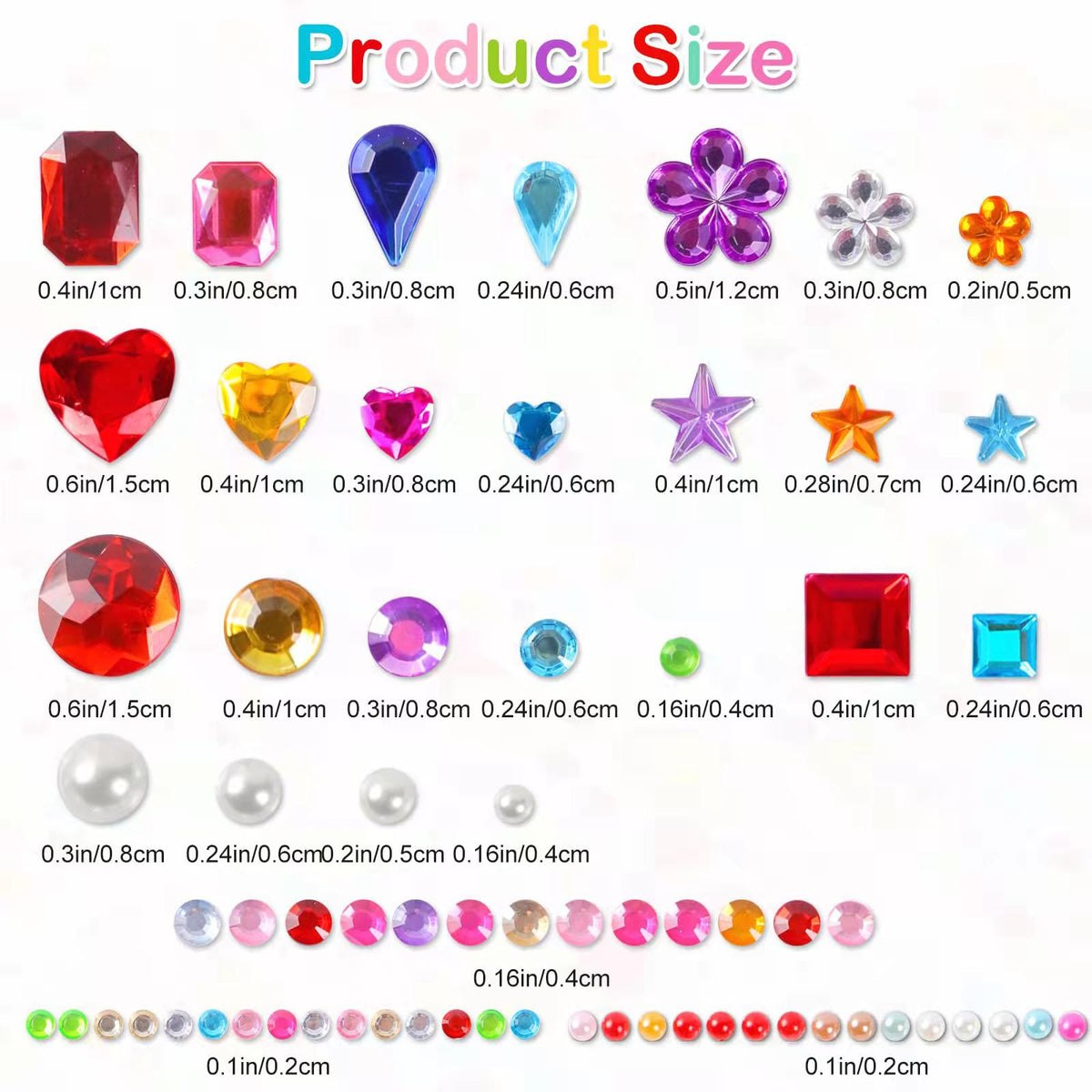 MYDBUYSOME 2774pcs Gem Stickers Jewels for Crafts, Adhesive Gems Rhinestone | Stick on Gems Acrylic Bedazzling Glitter Bling Heart Stickers Craft Supplies