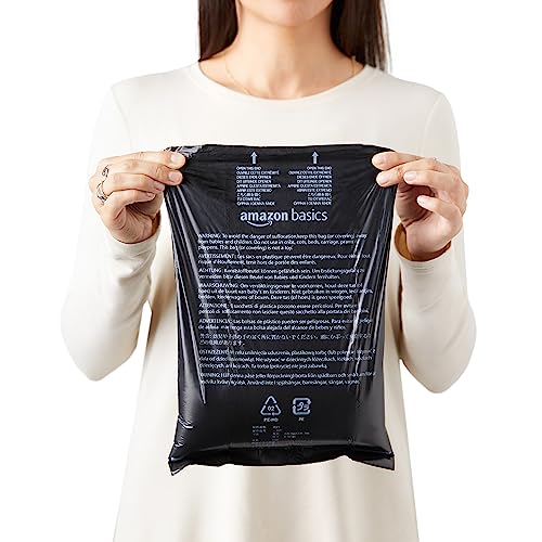 Amazon Basics Dog Poop Leak Proof Bags with Dispenser and Leash Clip, Unscented, 13" x 9" Large Size, 300 Count