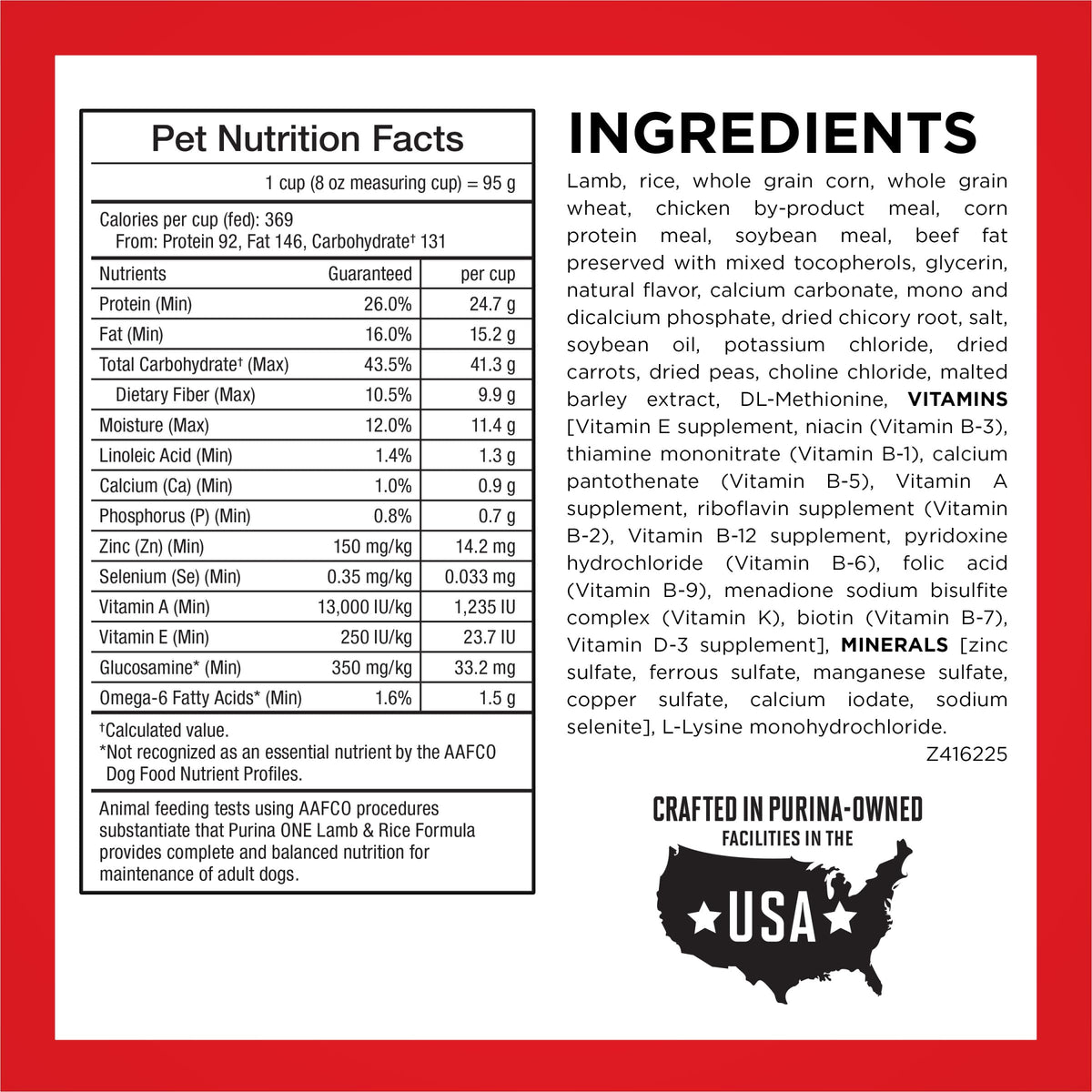 Purina ONE Lamb and Rice Formula Dry Dog Food for Digestive Support | Dog food with real lamb as first ingredient, Microbiome Balanced and prebiotic fiber, supports digestive health