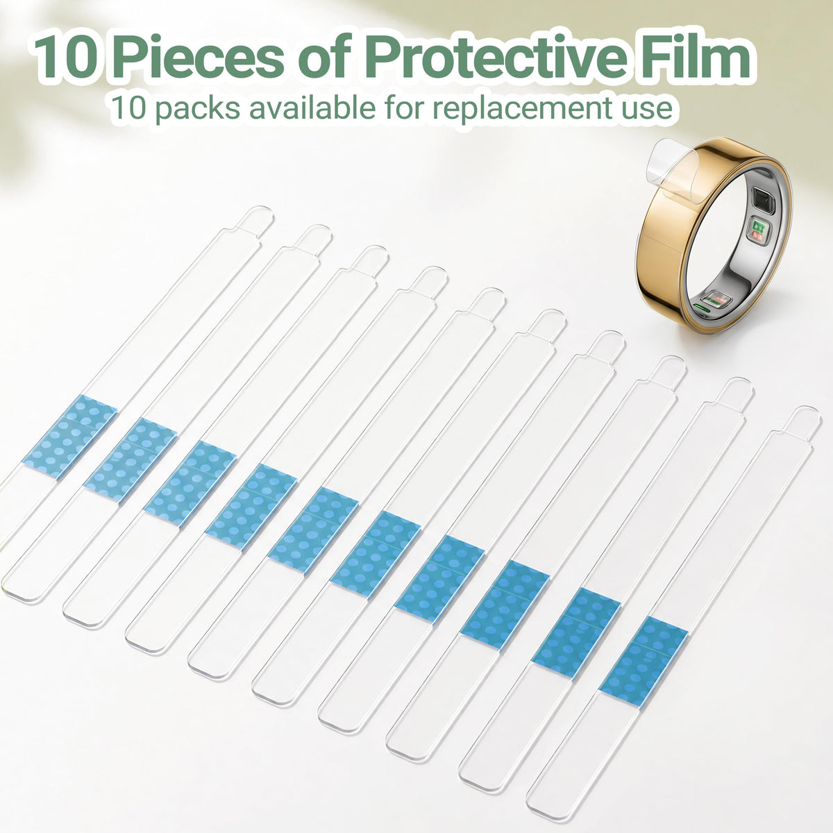 RXYKEJI Ultra-Thin Clear Cover Compatible with Ou-ra Ring Gen 5 Size 7: 10 Pack Transparent Invisible Anti-Scratch Protector Skin Films for Ou-ra Ring 5