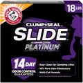 ARM & HAMMER Slide Platinum Easy Clean-Up Clumping Cat Litter, 18 lbs | 24/7 Odor Control, Triple-Action Freshness, Non-Stick, Low Tracking, 99.9% Dust Free, Multi-Cat Formula, Scented