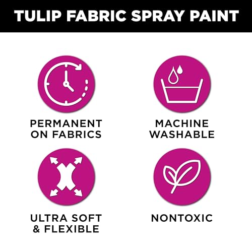 Tulip Fabric Paint, Permanent Spray on Paint, 4 fl oz Sparkling Star Silver Glitter