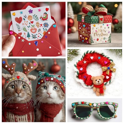 MYDBUYSOME 2774pcs Gem Stickers Jewels for Crafts, Adhesive Gems Rhinestone | Stick on Gems Acrylic Bedazzling Glitter Bling Heart Stickers Craft Supplies