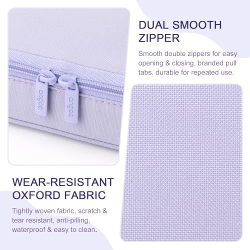 CICIMELON Pencil Case, Wide Opening Pen Pouch Bag for School Supplies | Compact Size, Multi-compartment Pencil Pouch Storage Organizer Bag for Students College Office, Purple